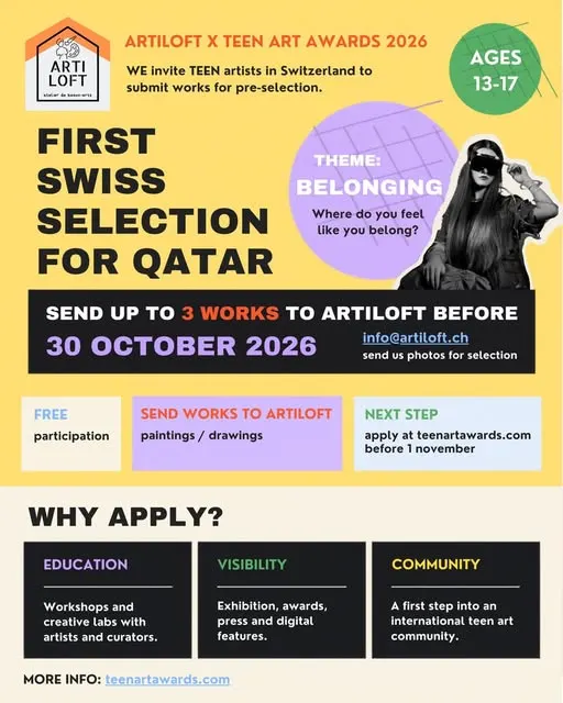 🇨🇭 ARTILOFT x Teen Art Awards 2026