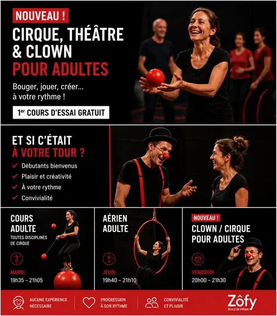 Mêlant cirque - expression théâtrale - clown
