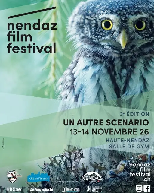 La troisième édition du Nendaz Film Festival aura lieu les 13 et 14 novembre 2026. Ne...