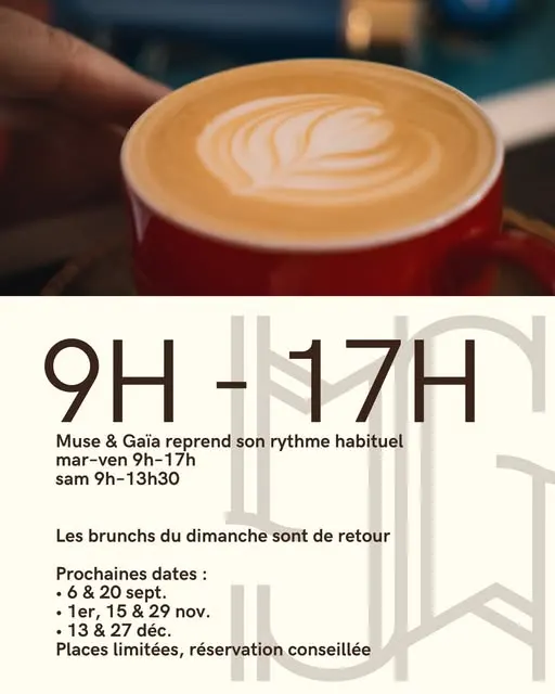 Muse & Gaïa reprend son rythme habituel ☕️
