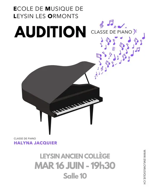 📣 AUDITION DE PIANO 📣