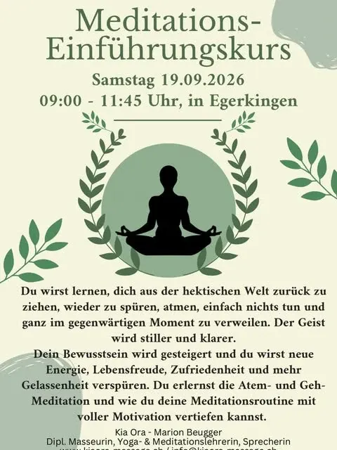 🙏Einführungskurs Meditation 🧘🏻‍♀️