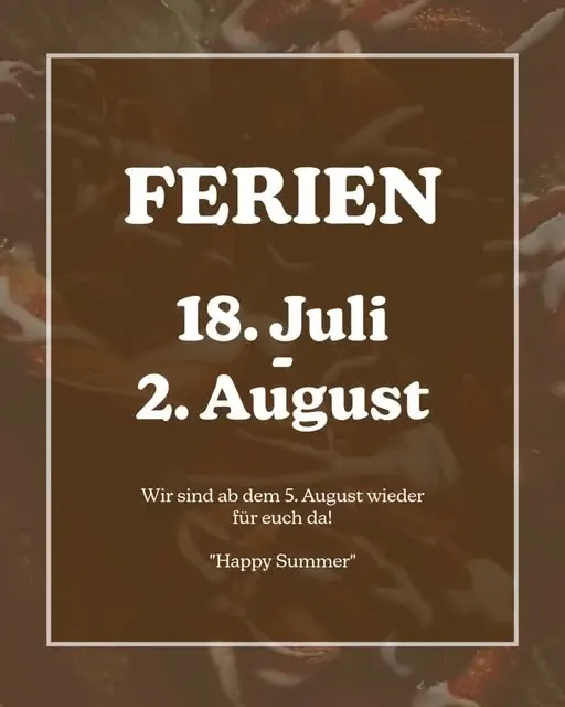 Ferien-Ankündigung ☀️⏸️