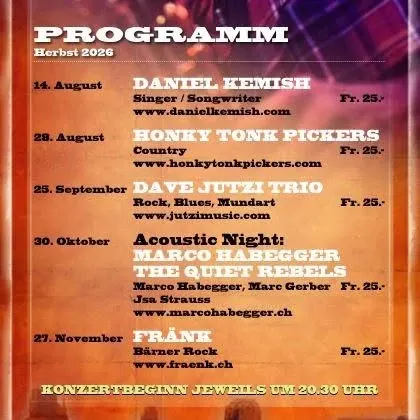 RIDE-IN live. Es geht nach der Sommerpause weiter mit Live-Musik im legendären RIDE-IN....