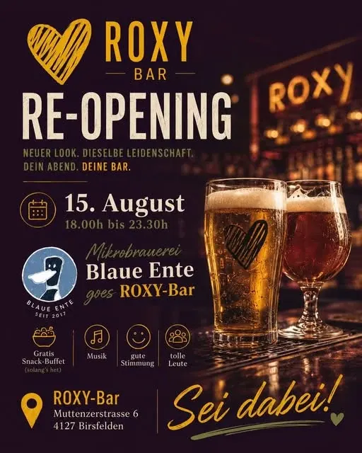 Die ROXY-Bar ist zurück. 💛