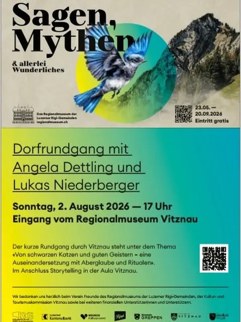 Am Sonntag 2.August, 2026 ein Dorfrundgang mit Dr. Angela Dettling, Geschichtsforscherin...