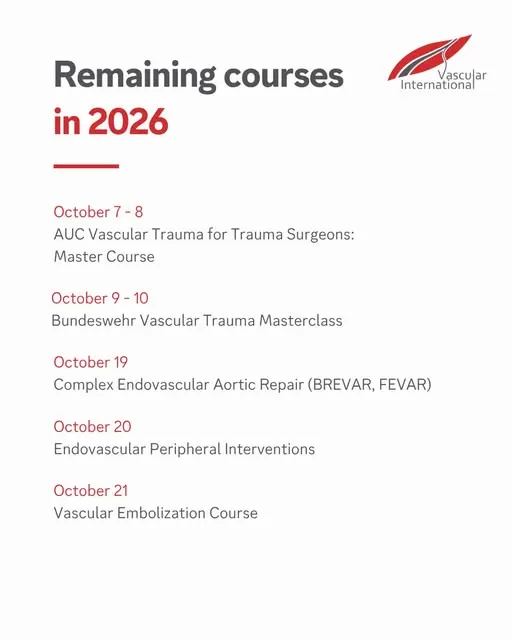 The year isn’t over yet, there’s still time to advance your vascular skills