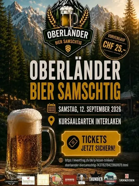 Sei dabei am 1. Oberländer Bier Samschtig