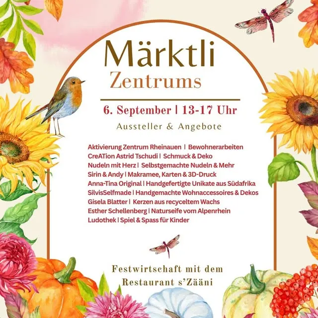 🛍️ Zentrumsmärktli im Zentrum Rheinauen