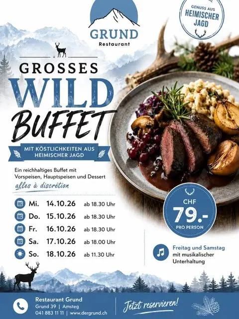 Wir präsentieren die nächste Ausgabe von unserem beliebten Wild Buffet
