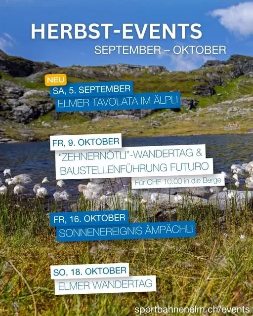 Ganz besonders: Am "Zehnernötli"-Wandertag ist die Schabellbahn in Betrieb,...