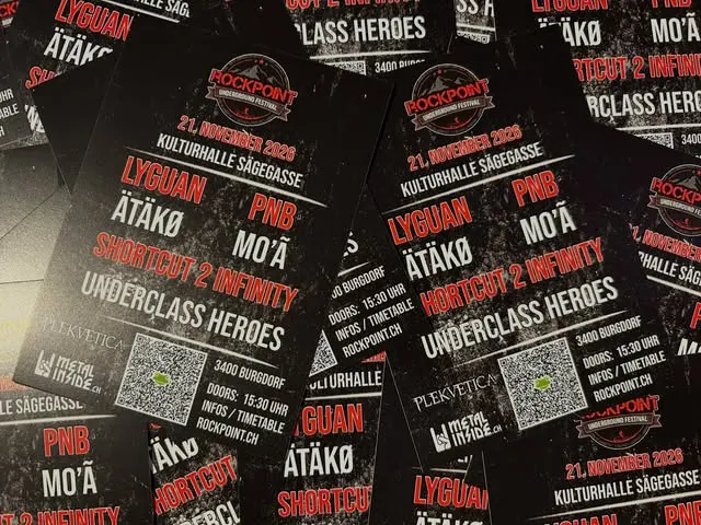 Die ROCKPOINT Underground Festival Flyer sind da! 🥳