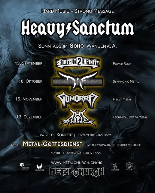 Es geht sehr bald wieder los mit Heavy Sanctum im Soho... In den Metalgottesdiensten...