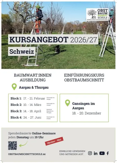 Kurstipp: Obstbaumschnitt in der Schweiz 🌳