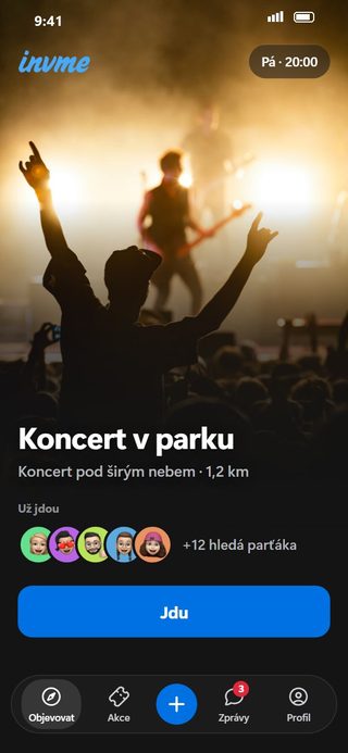 Obrazovka invme: kdo jde na koncert v parku